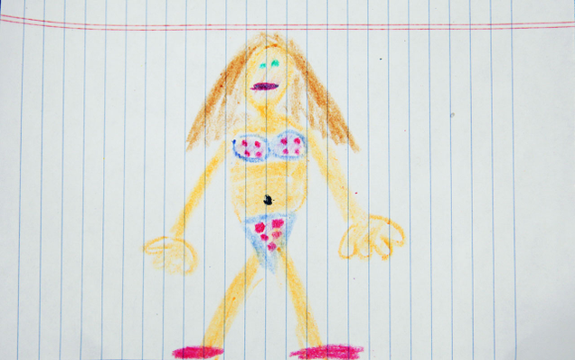 Illustration for article titled 13 EXCLUSIVE Pippa Middleton Bikini Pics Drawn In Crayon
